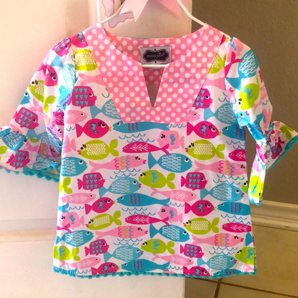 NWT! Adorable! Baby Girls, Tunic by Mud Pie! Size 12-18 months!